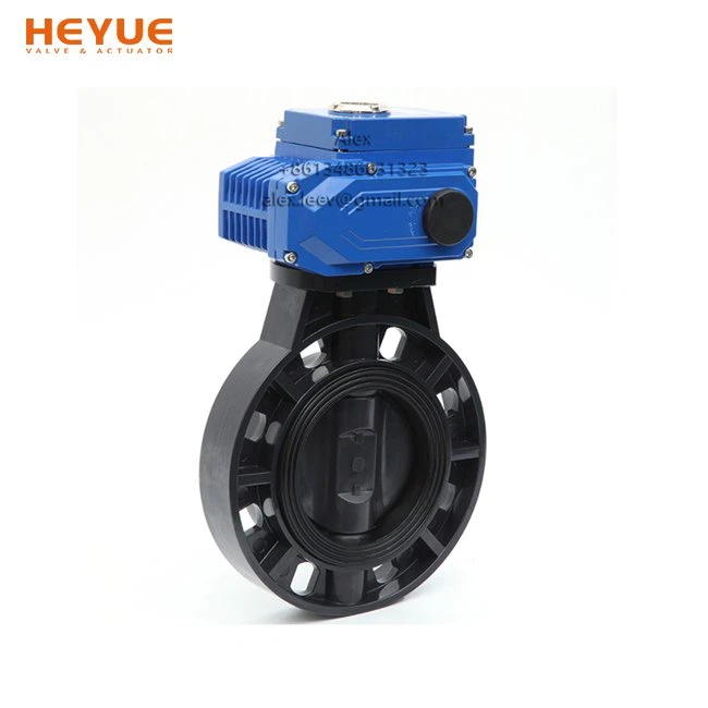 Elektrisk motoriseret PVC sommerfugleventil