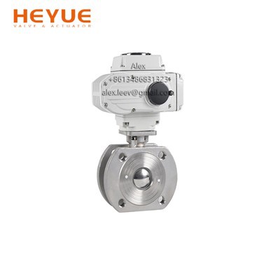 Elektrisk motoriseret italiensk wafer tynd kugleventil