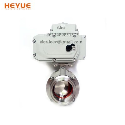 Elektrisk motoriseret sanitær sommerfugleventil